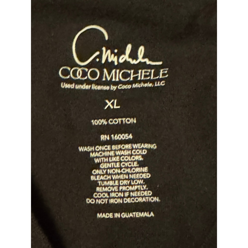 Grayson Threads Coco Michele Always Enough Graphic Tee Black Women's XL NWT - Picture 4 of 4